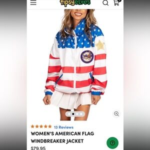 Tipsy Elves USA windbreaker sz L